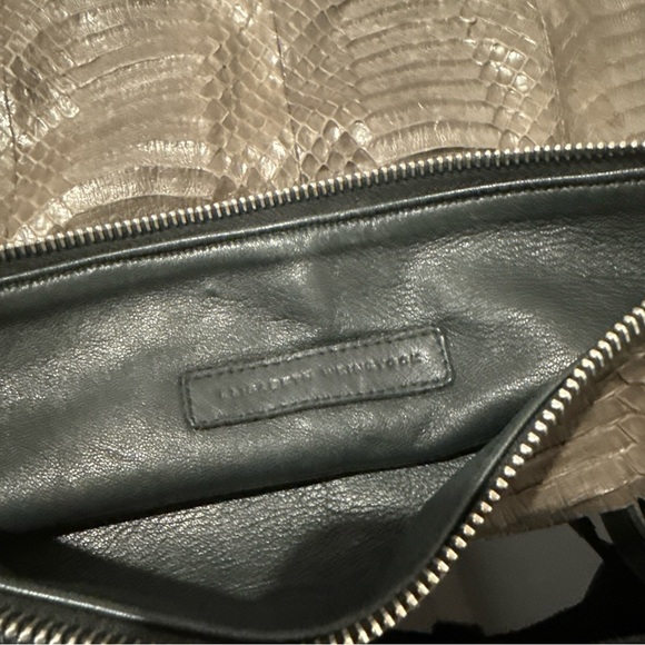 Elizabeth Weinstock Gray Python Skin Handbag Rare - Picture 5 of 6